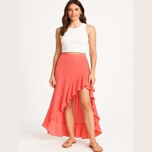 🛍Bundle sale🛍Aqua skirt size large pink summer skirt